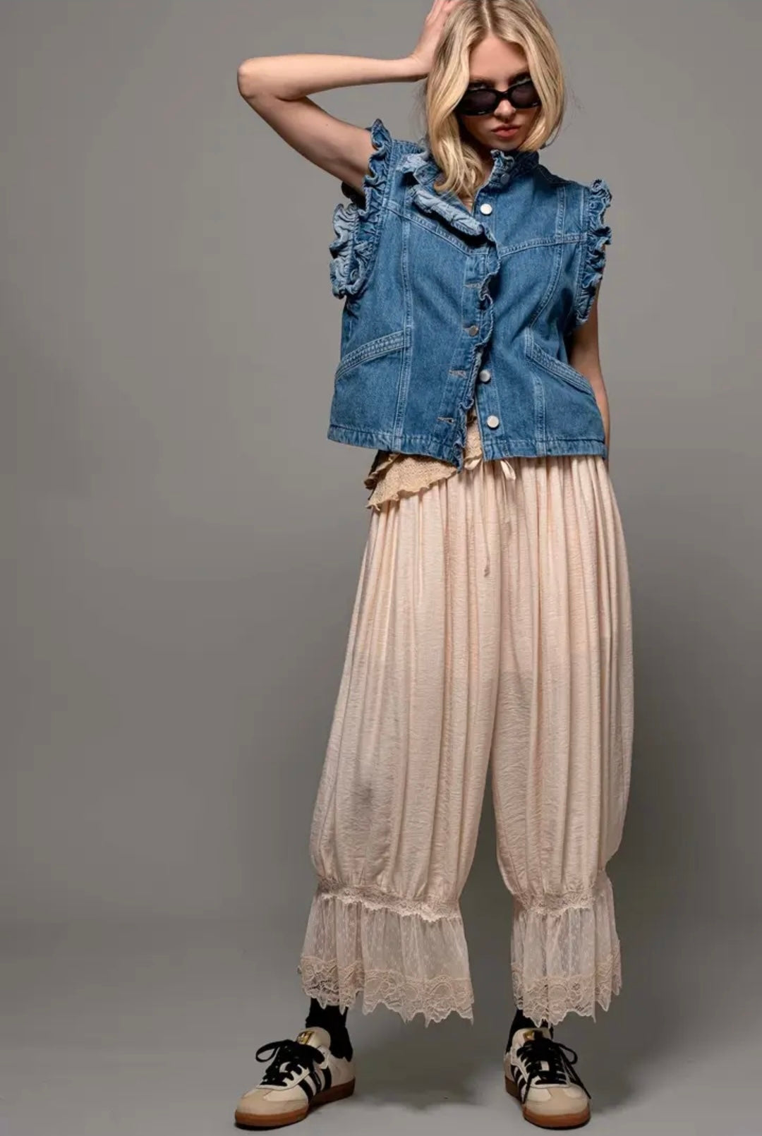 Cropped Bloomer Pants