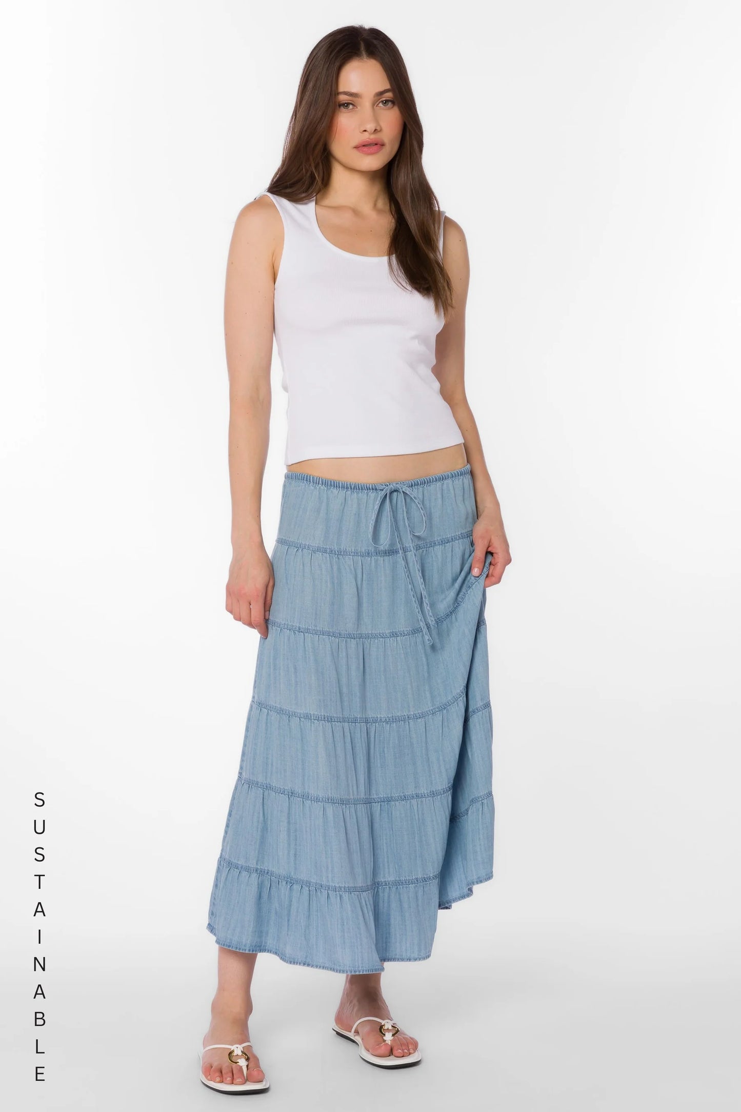 VELV 3426 TENCEL MAXI SKIRT