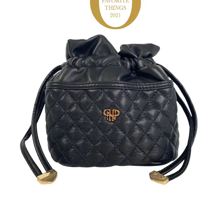 QUILTED  VELV TRAVEL JEWELRY POUCH
