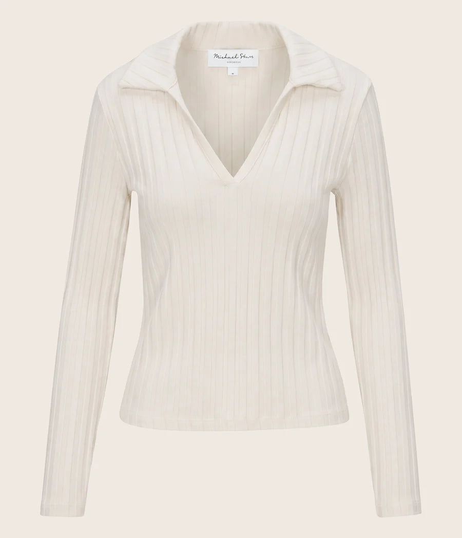MS 81028 LONDON RIB COLLAR TOP