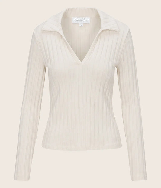 MS 81028 LONDON RIB COLLAR TOP