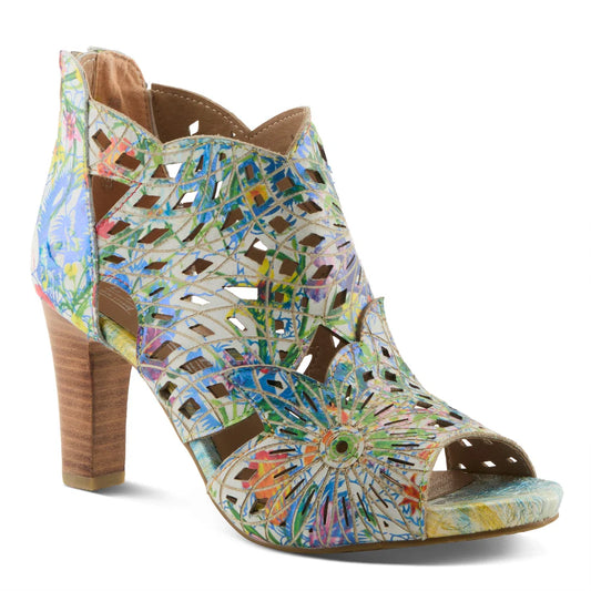 LAR AMORA PEEPTOE BOOTIE HEEL