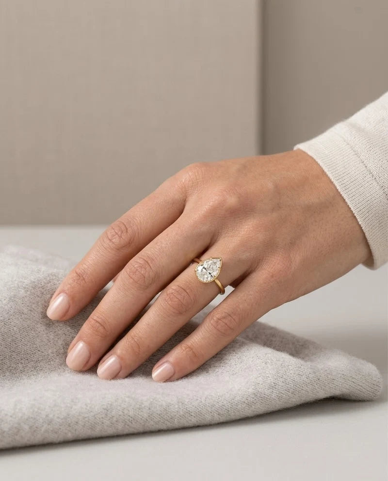 SAHI PEAR CUT CZ RING