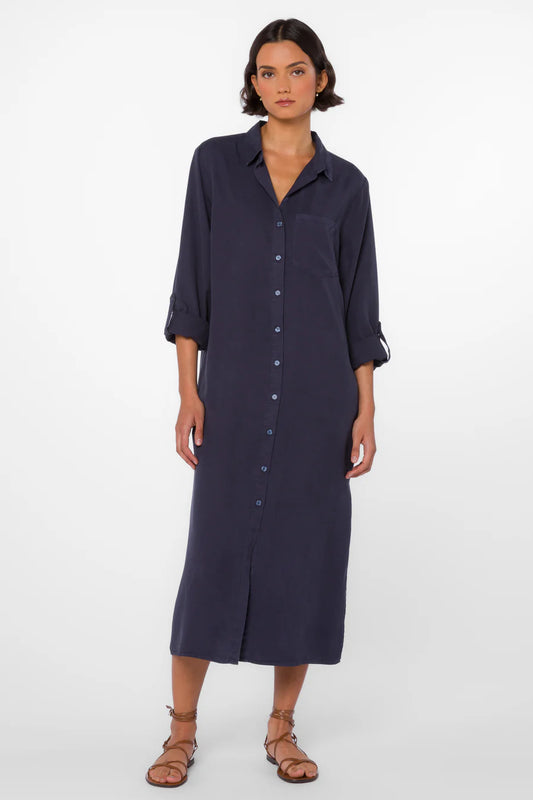 VELV SLEEVE SHIRT DRESS