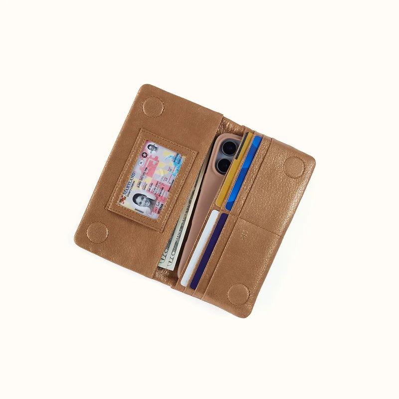 HOBO LUMEN METLC CONTINENTAL WALLET