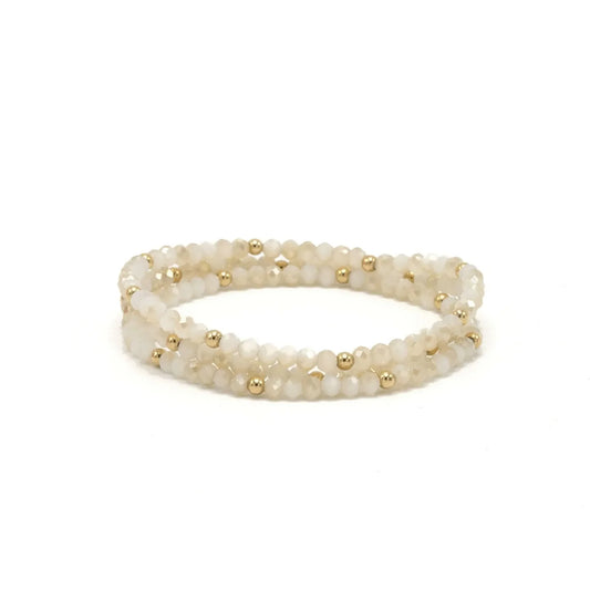 ERIN FACETED SHMR BEADS BRACELET