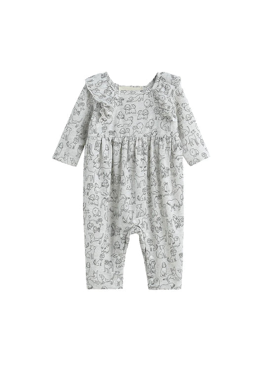 CHUMS 8172GY DOGGY DOODLES ROMPER