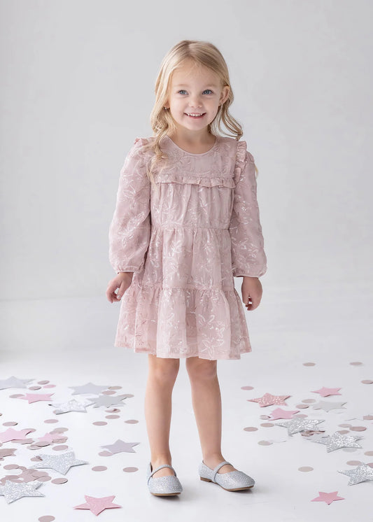 CHUMS 8186PK SEQ LS FLR DRESS