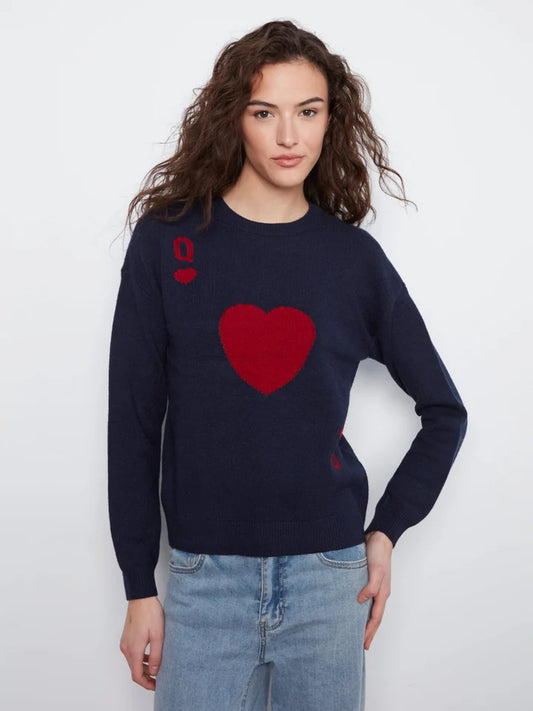 CHAR 2526 QUEEN OF HRTS SWTR TOP