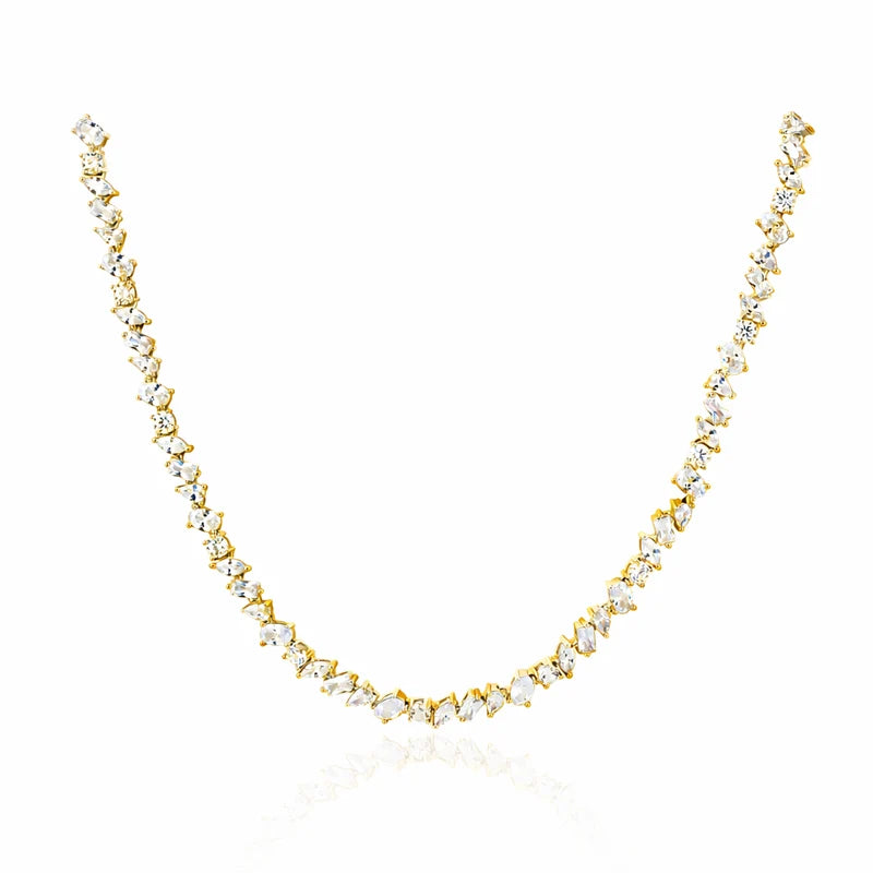 SAHI PAMELA TENNIS NECKLACE