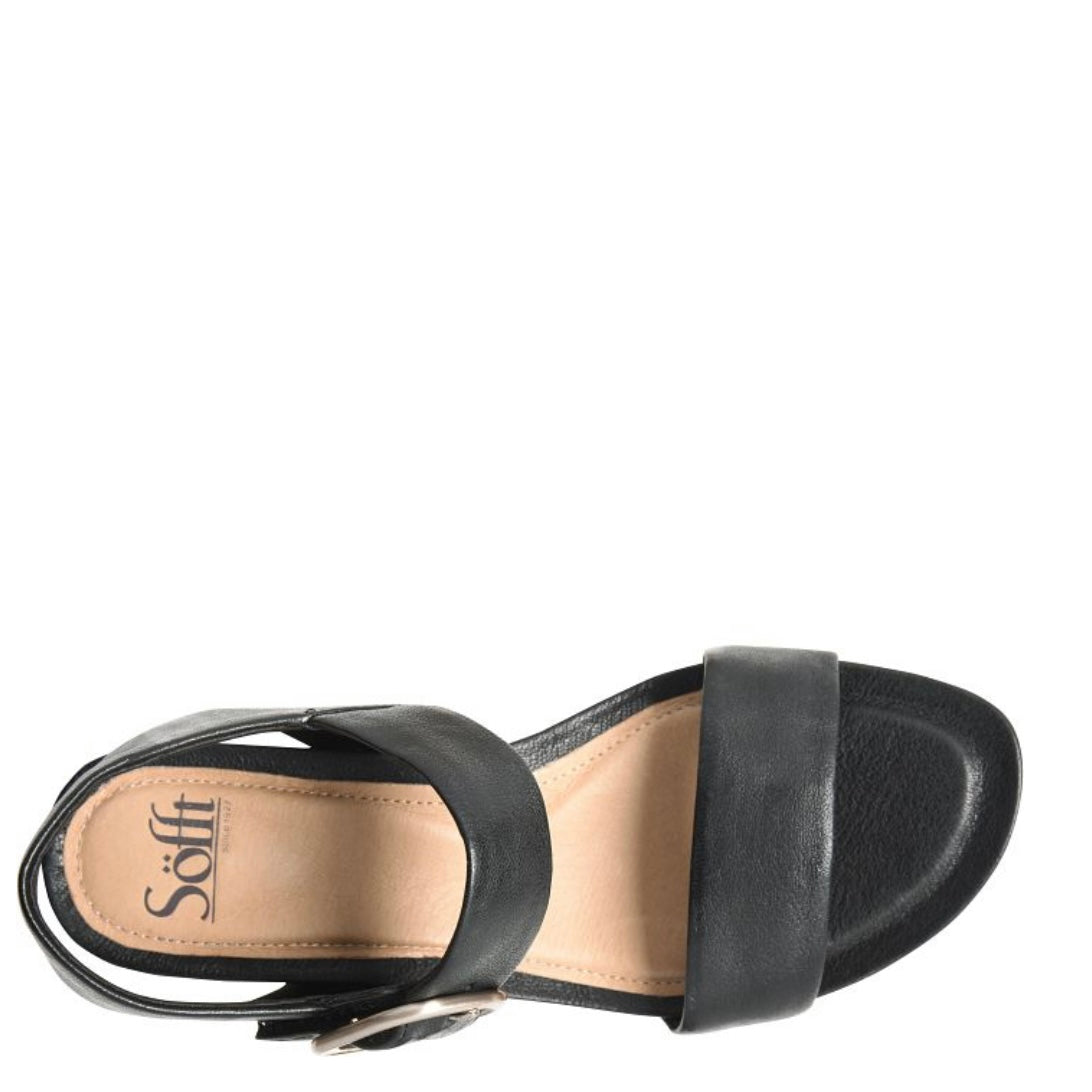 Leather Wedge Sandal Heel