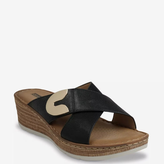 Crossover Wedge Sandal