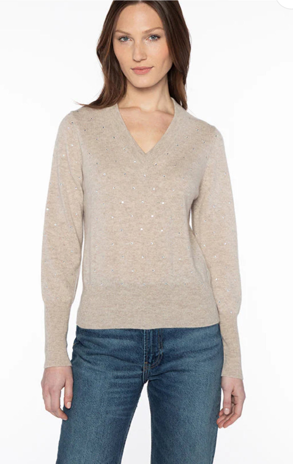 Rhinestone Cashmere Sweater