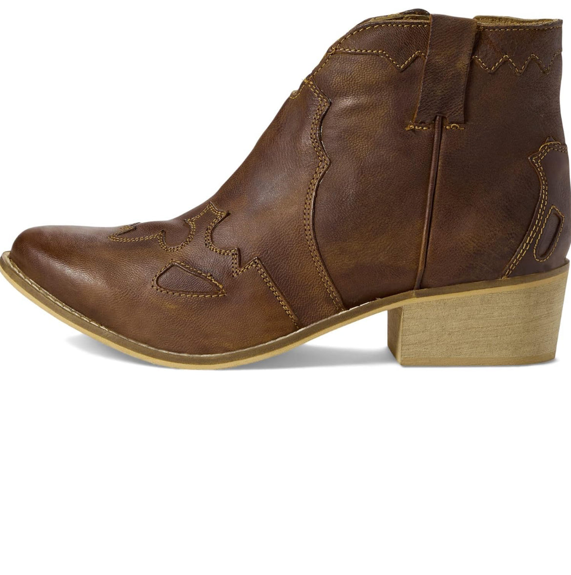 Leather Cowboy Bootie