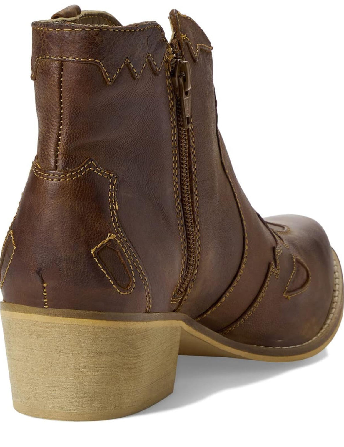 Leather Cowboy Bootie