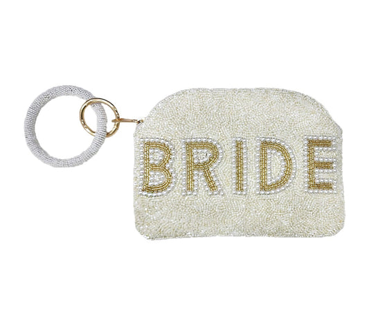 Beaded Bride Wristlet