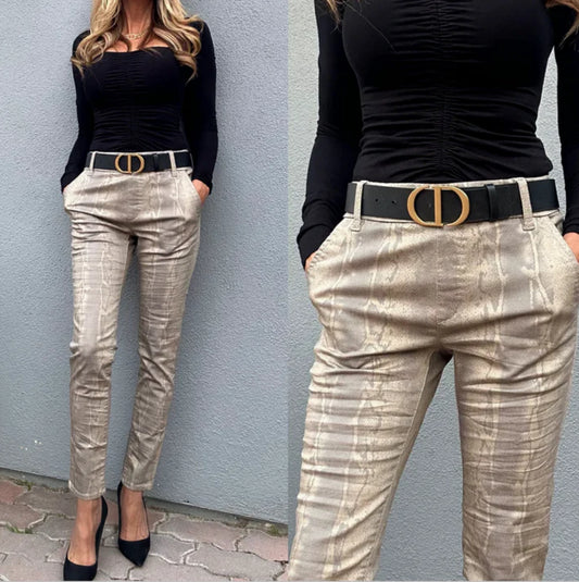 Metallic Snake Print Pant