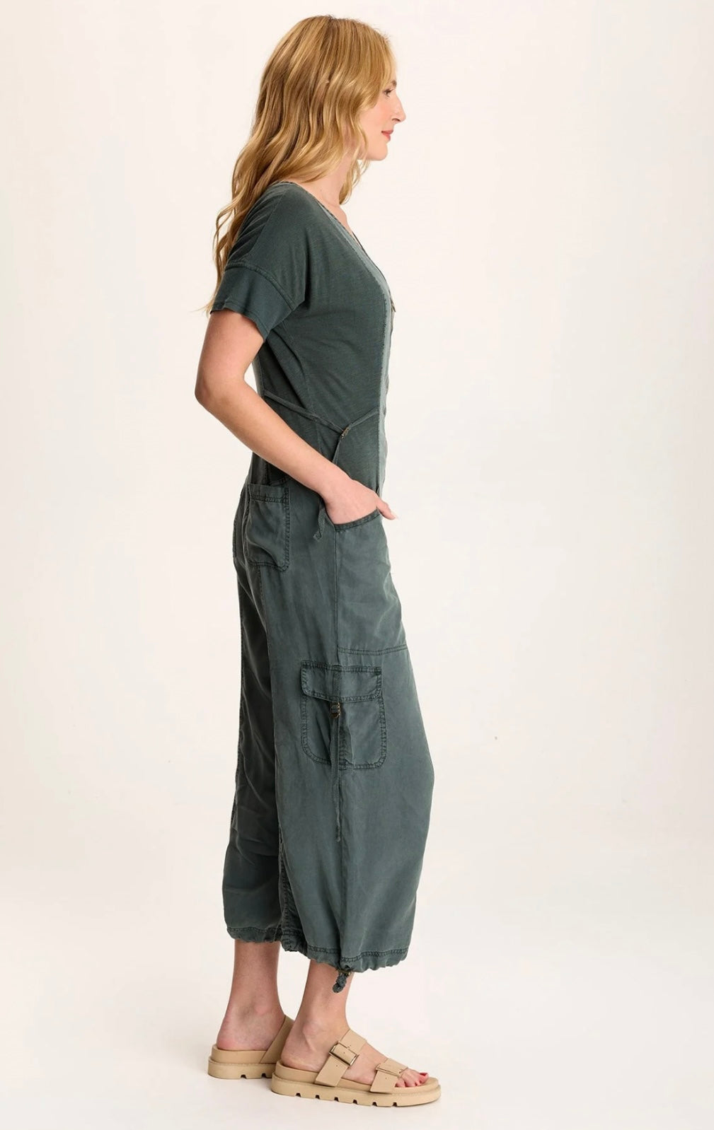 Twill Banded Jumpsuit