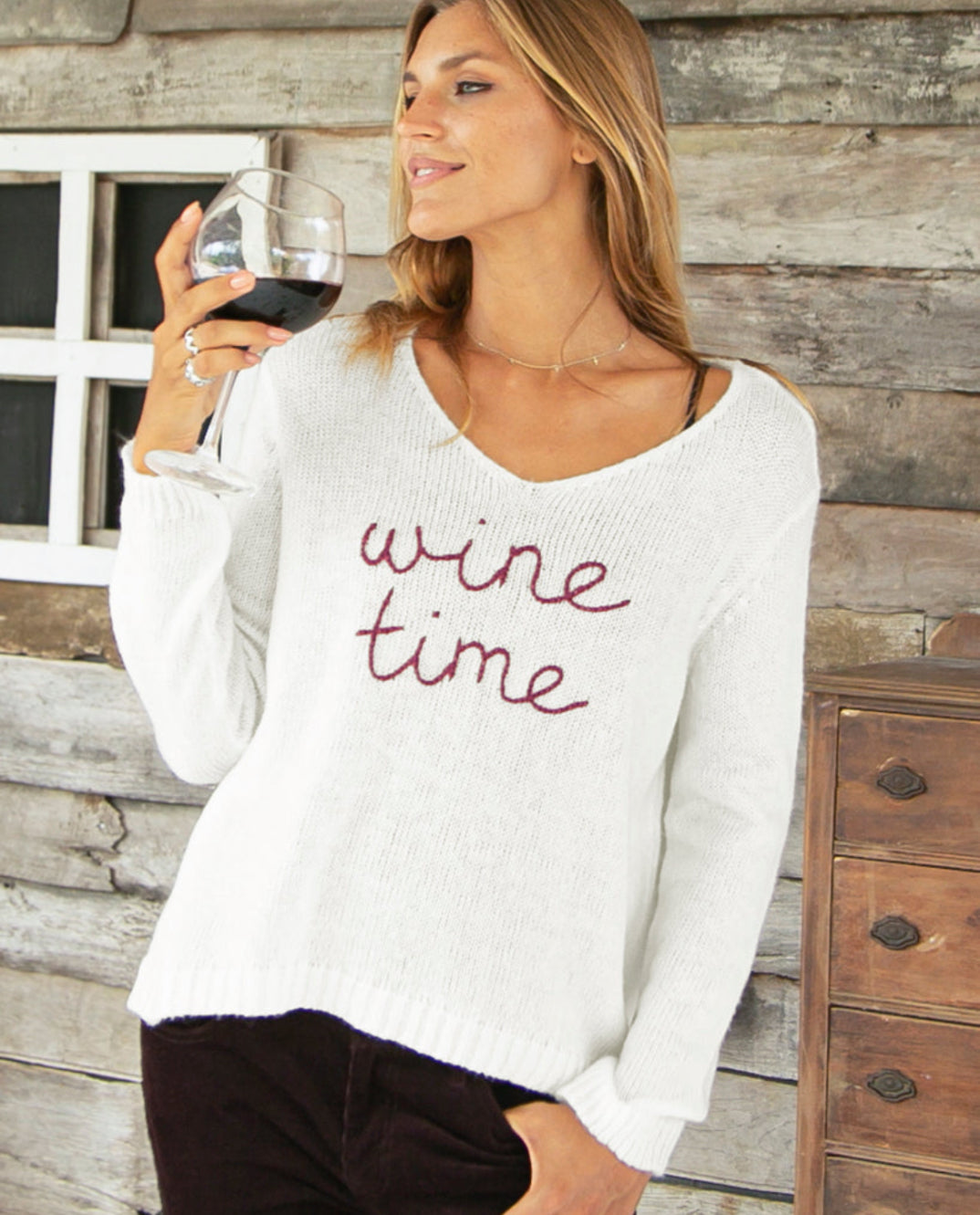 Wine Time Sweater