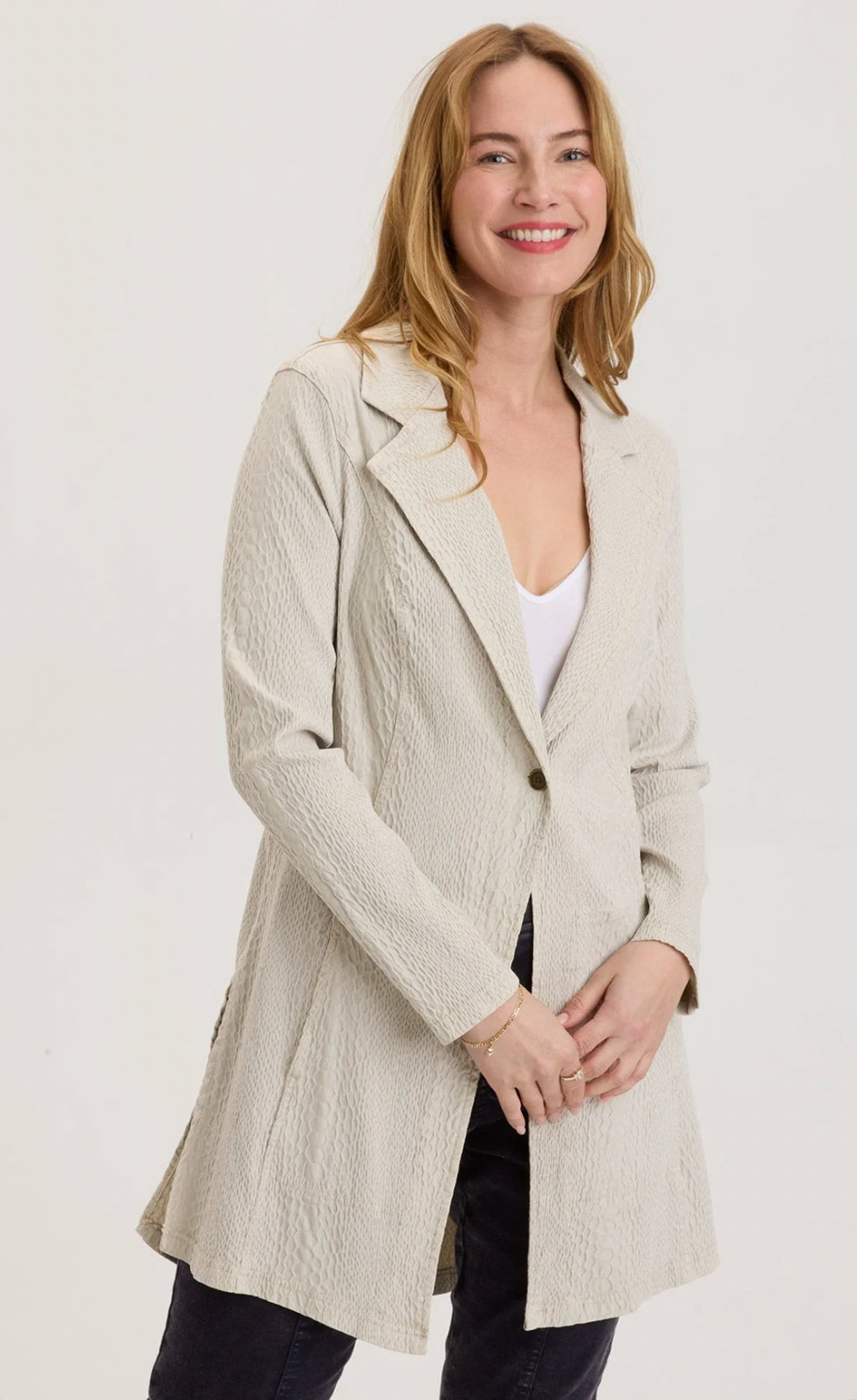 Long Textured Blazer