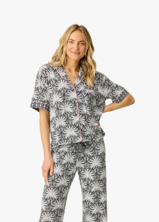 Palm Tree Shirt/Short Pajama Set