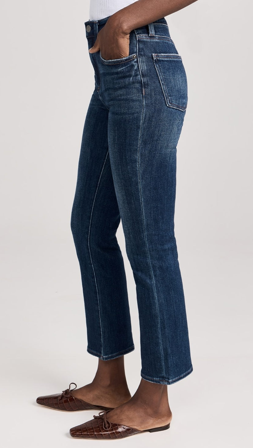 Pistola High Rise Crop Boot Cut Jeans - Dark Wash