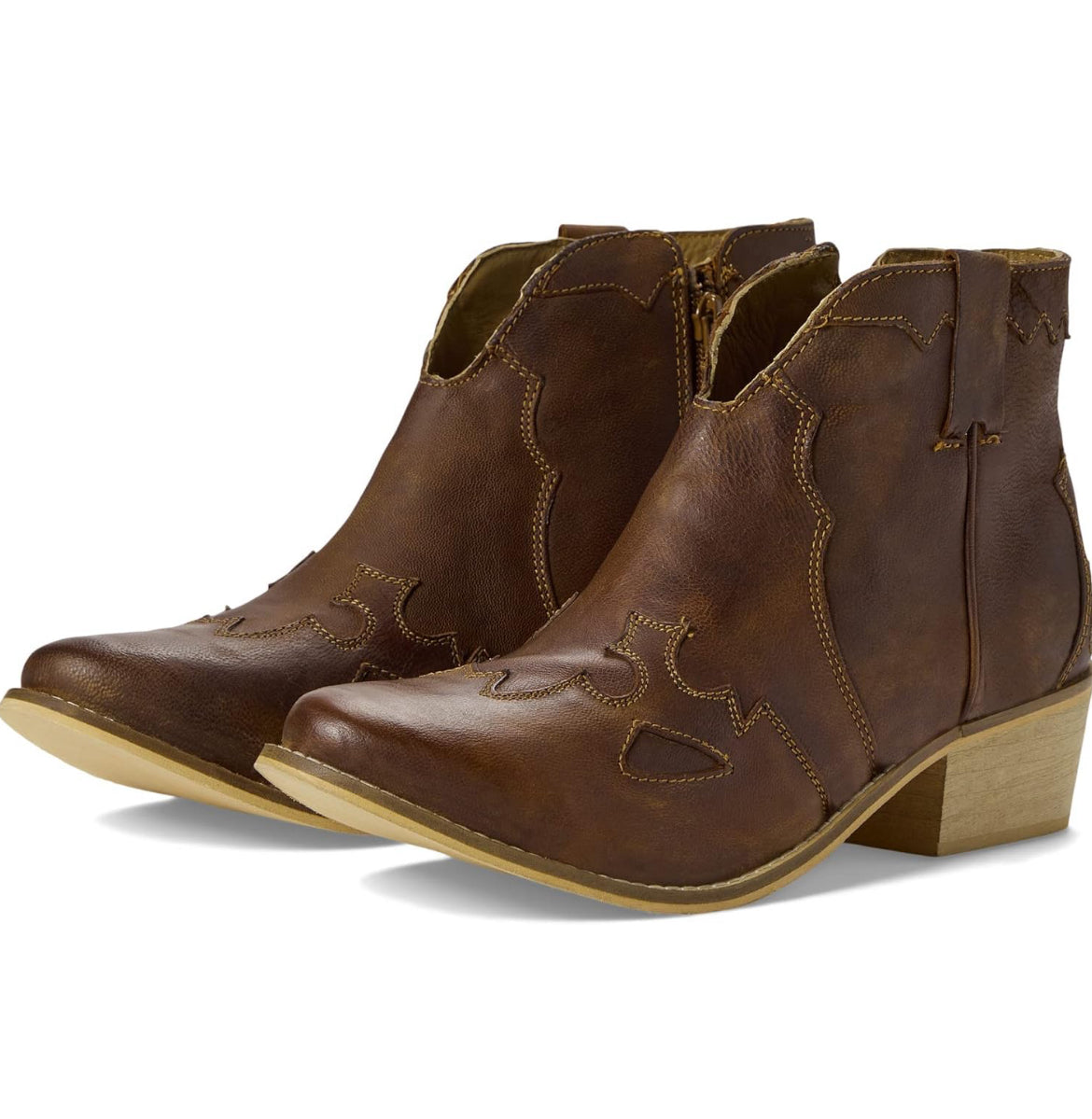 Leather Cowboy Bootie