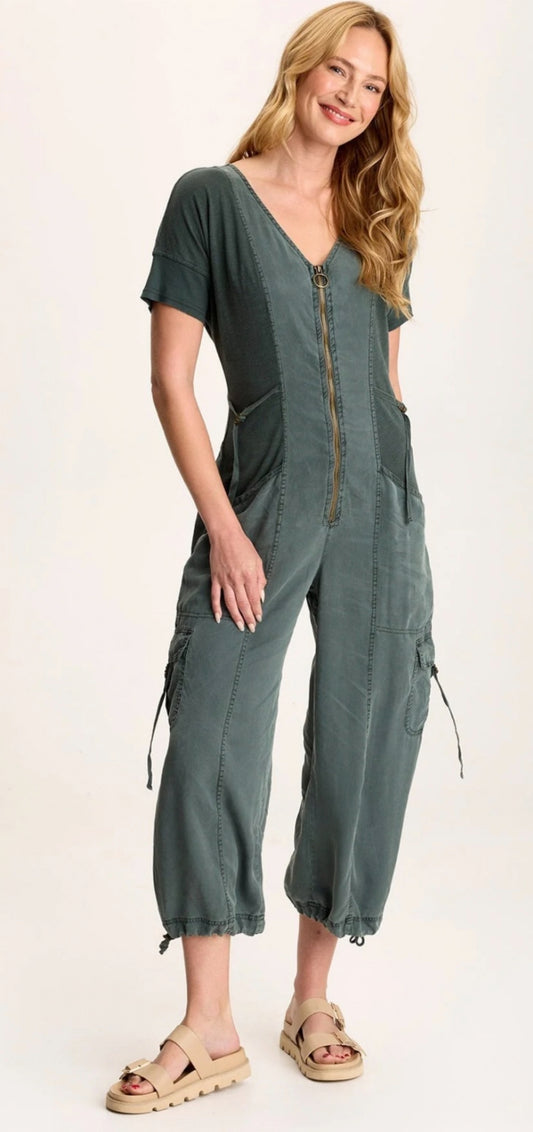 Twill Banded Jumpsuit