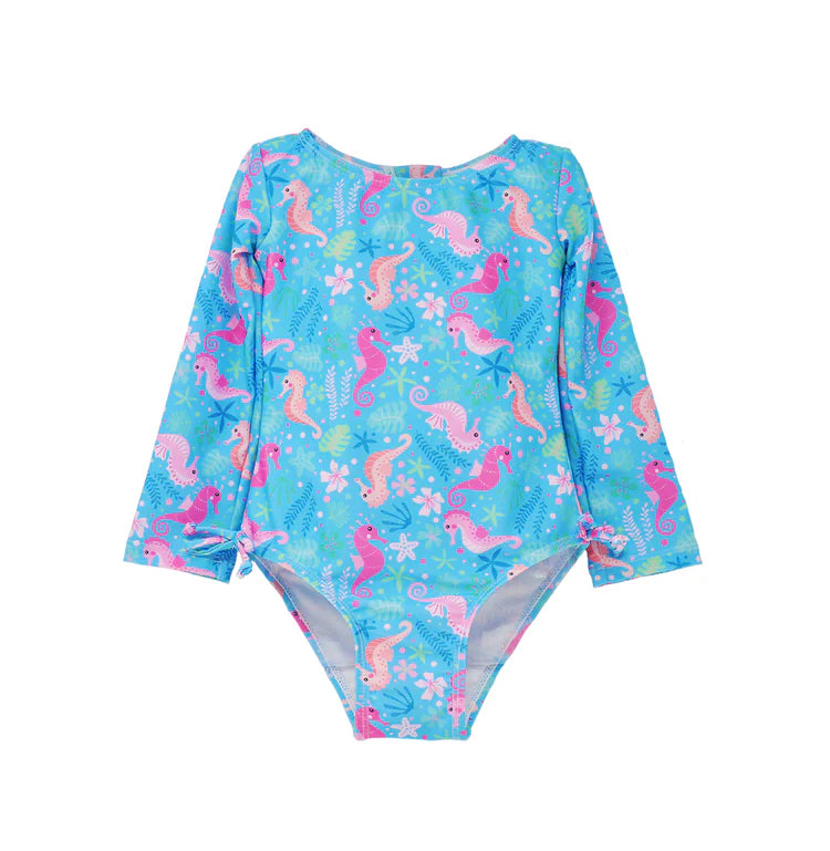 FLAP LS PRNTD SWIMSUIT