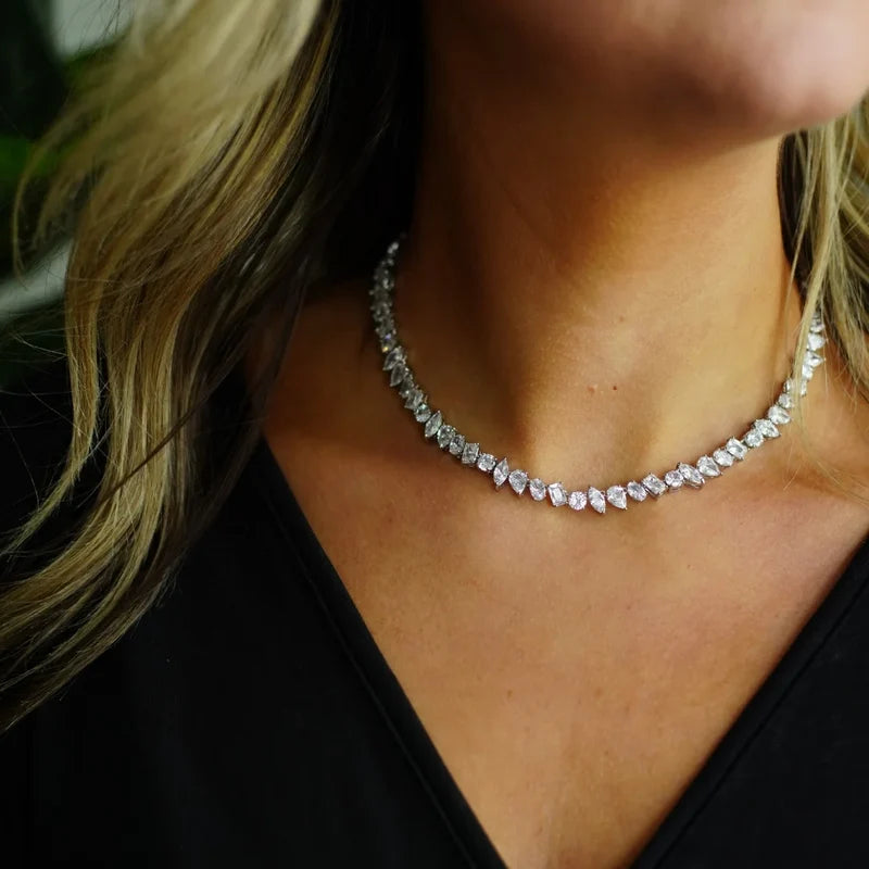 SAHI PAMELA TENNIS NECKLACE