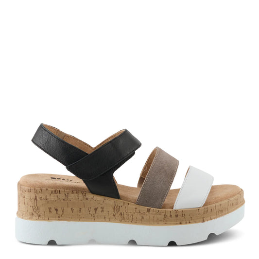 Tri-Color Strap Platform Sandals
