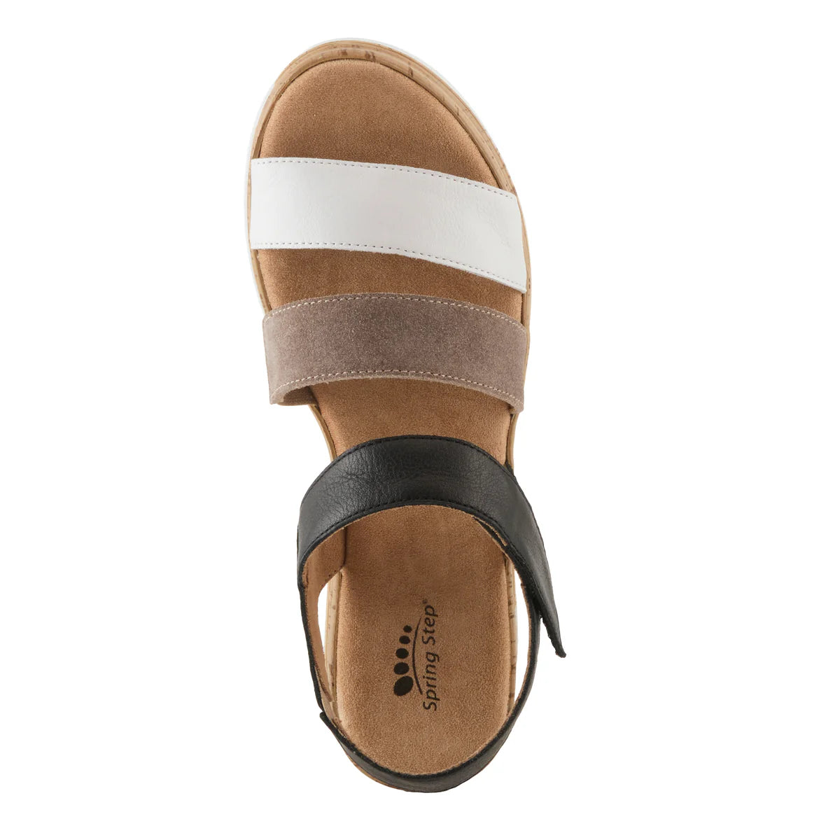 Tri-Color Strap Platform Sandals