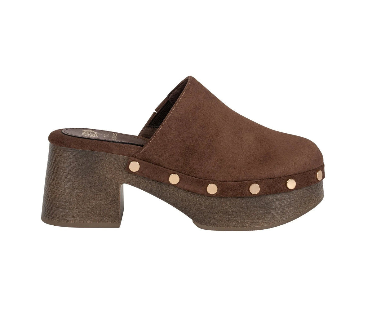 GC INNIS SUEDE CLOG PLATFORM