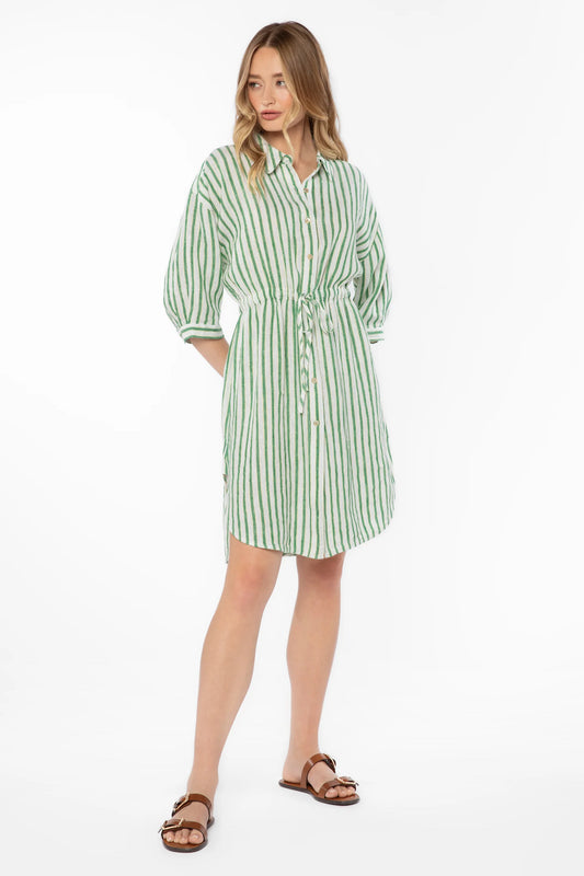 VELV 51359 STRIP SLV DRESS