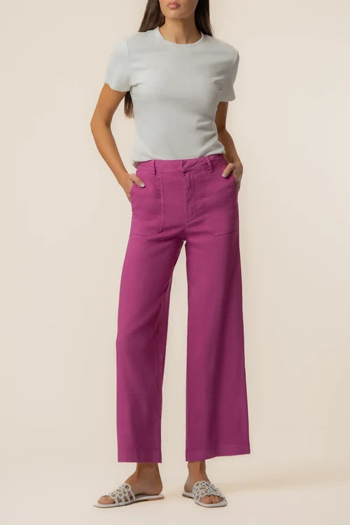 KUT KB44801 LIN WIDE LEG PANT