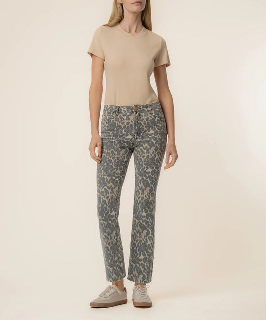 KUT KB63005 KELSEY CHEETAH JEAN