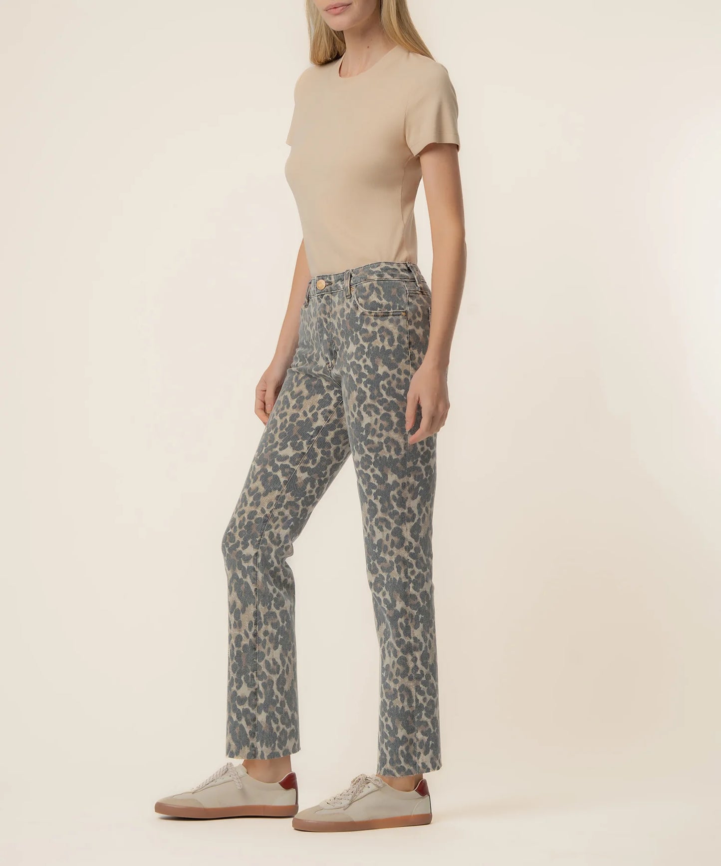 KUT KB63005 KELSEY CHEETAH JEAN