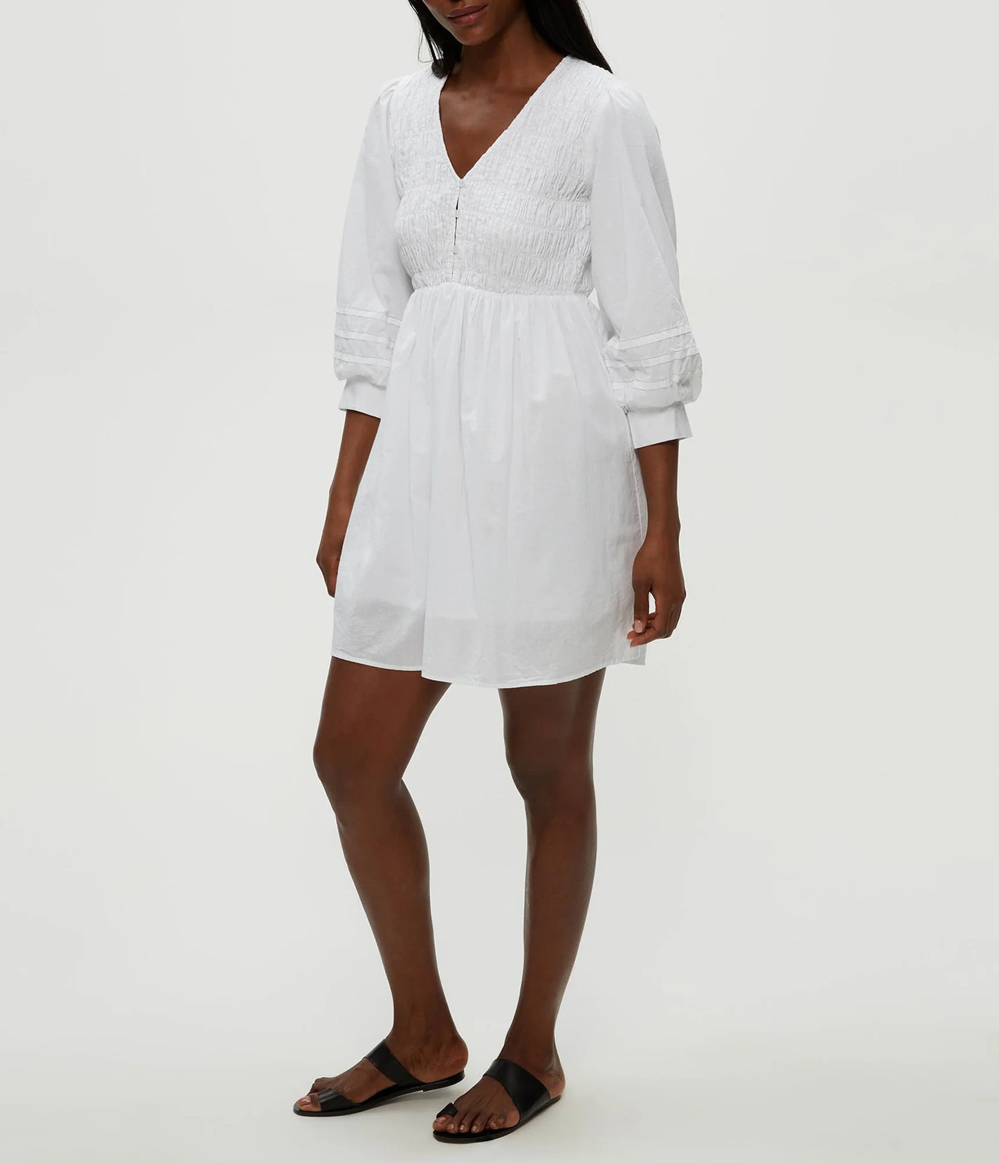 MICHAEL STAR 3/4 SLV SMOCK DRESS