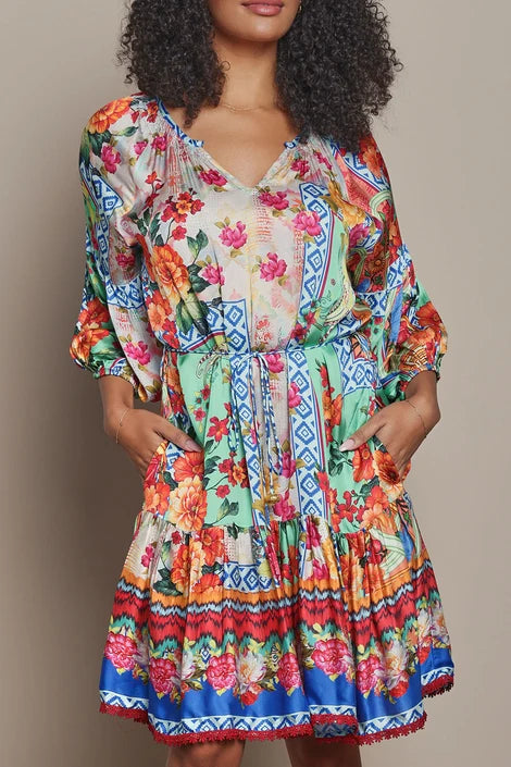 LULA CARLISLE SS DRESS W/TIE