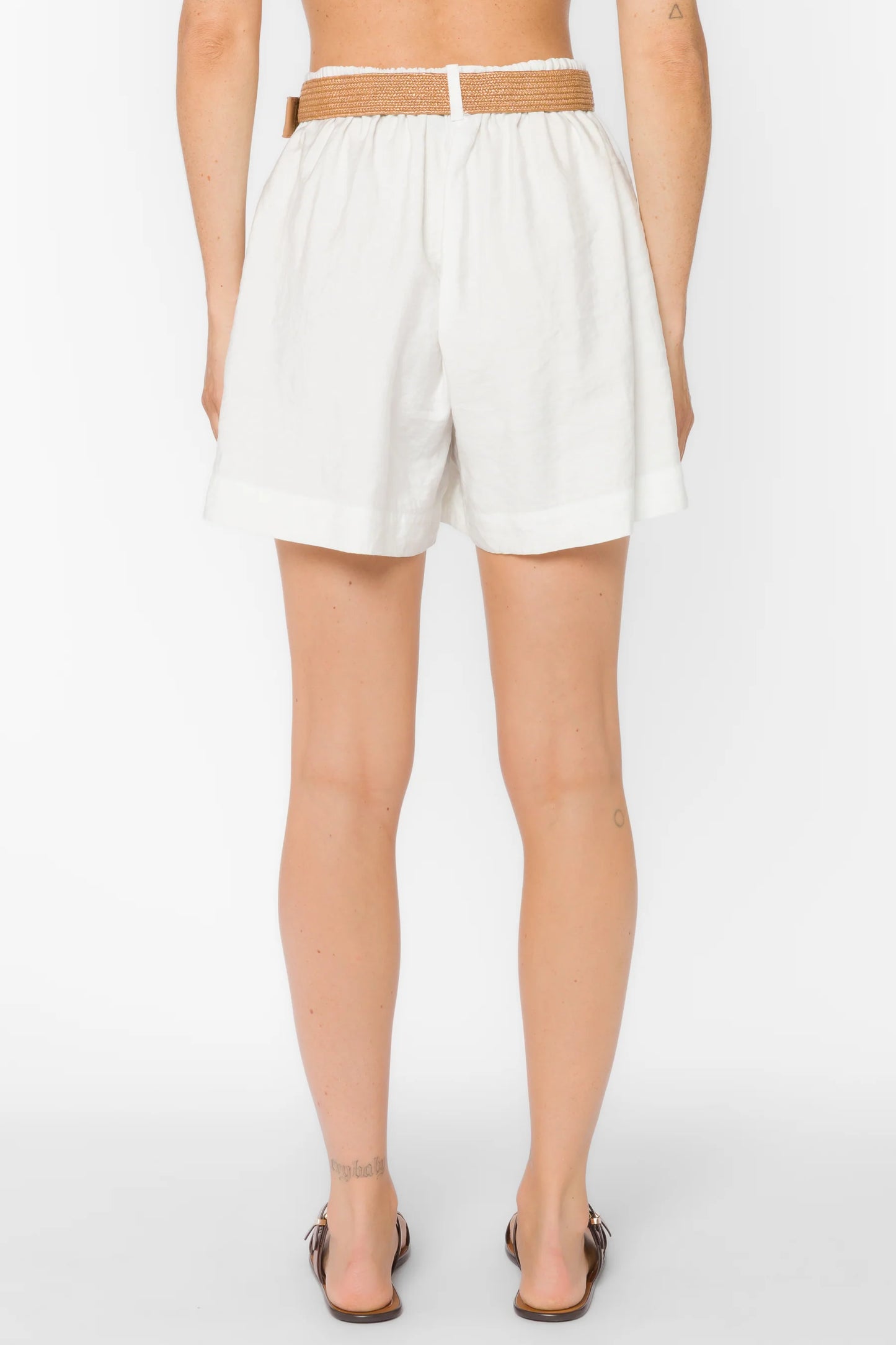VELV 7497 BELTED GAUZE SHORT