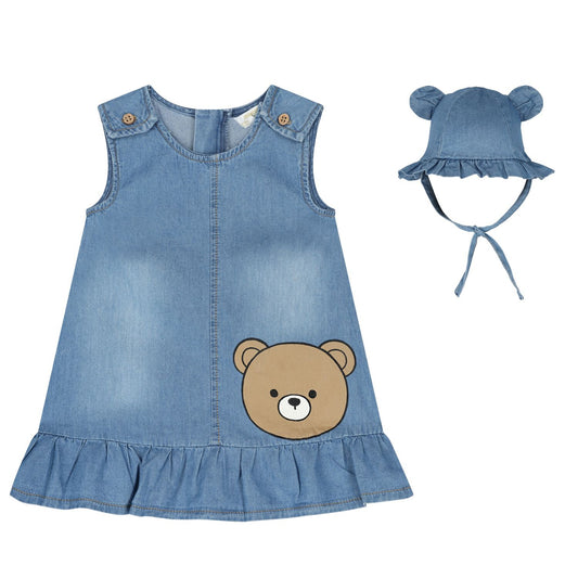MAYO Denim Bear Dress Set