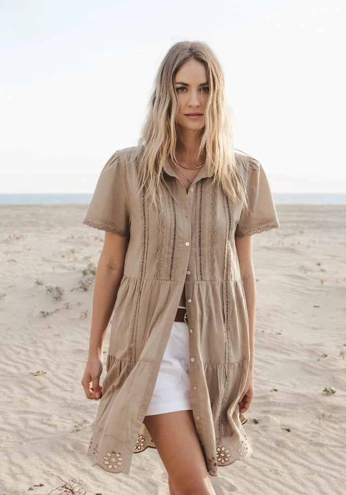 DYLAN MALIA EYELET DRESS