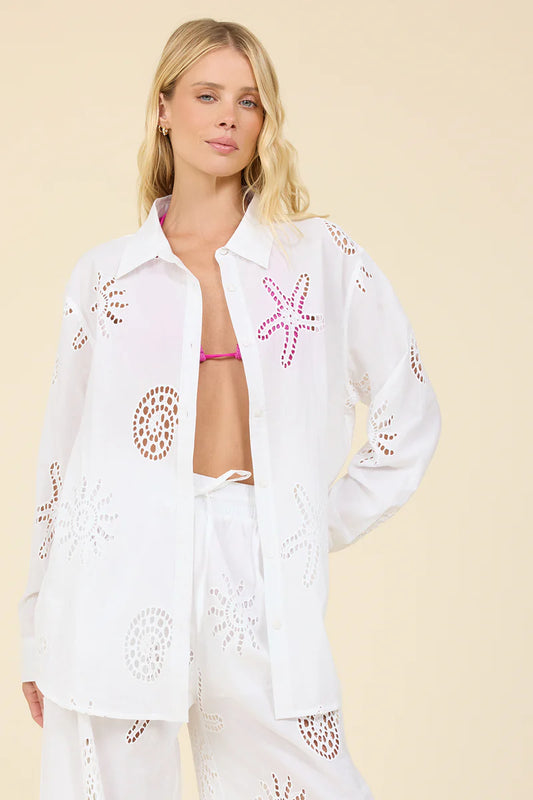 SURF EYELET BTN DOWN SHIRT