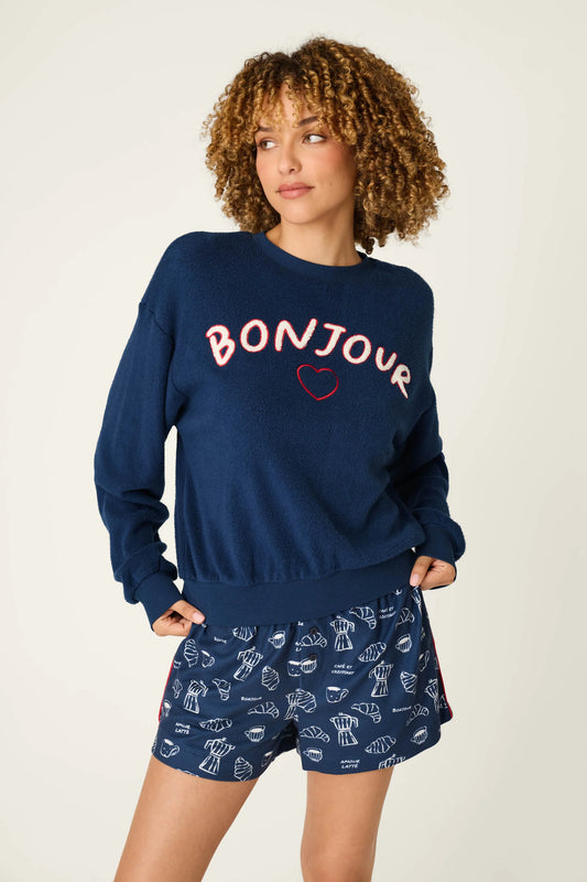 PJS RZBOLS/RZBOP BONJOUR PANT PJ SET