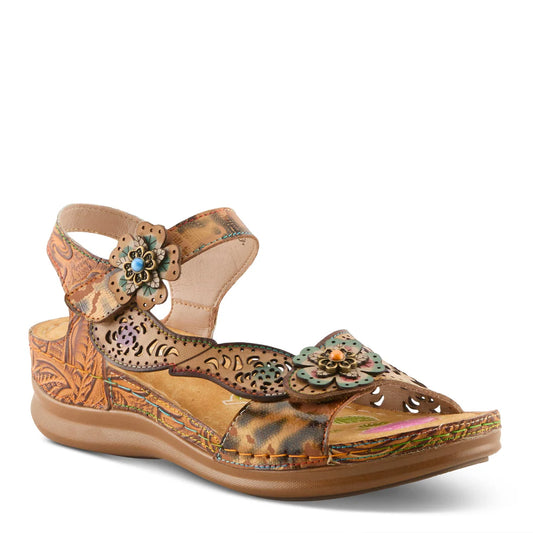 LAR SCRIPT ANKLE STRAP SANDAL