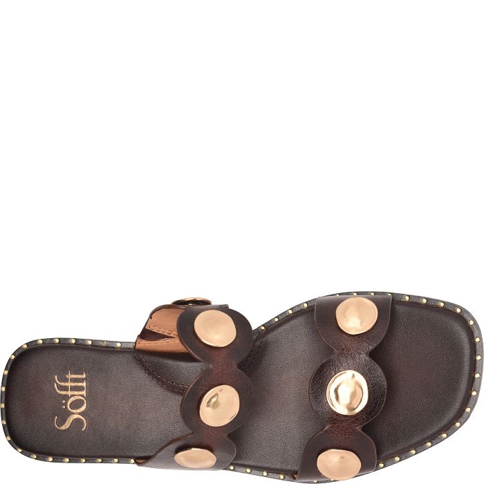 SOFT EZRA LTHR GOLD HARDWARE SANDAL