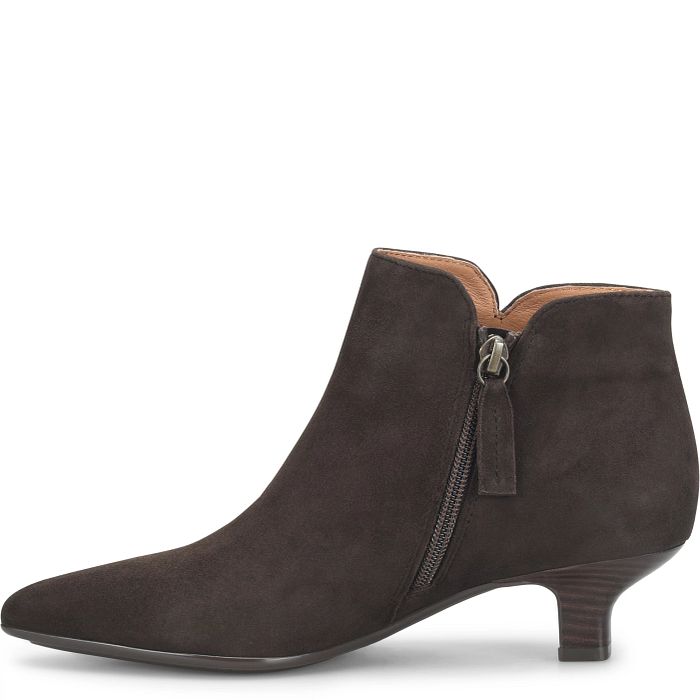 SOFT SAWYER SUEDE BOOTIE HEEL