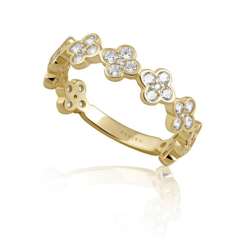 SAHI DAINTY CLOVER RING