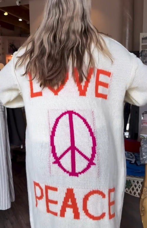 HIDDEN LOVE & PEACE KNIT LONG CARD