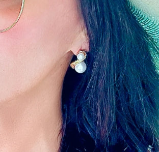 CIMMBER E508 FRENCH RIVIERA PRL EARRING